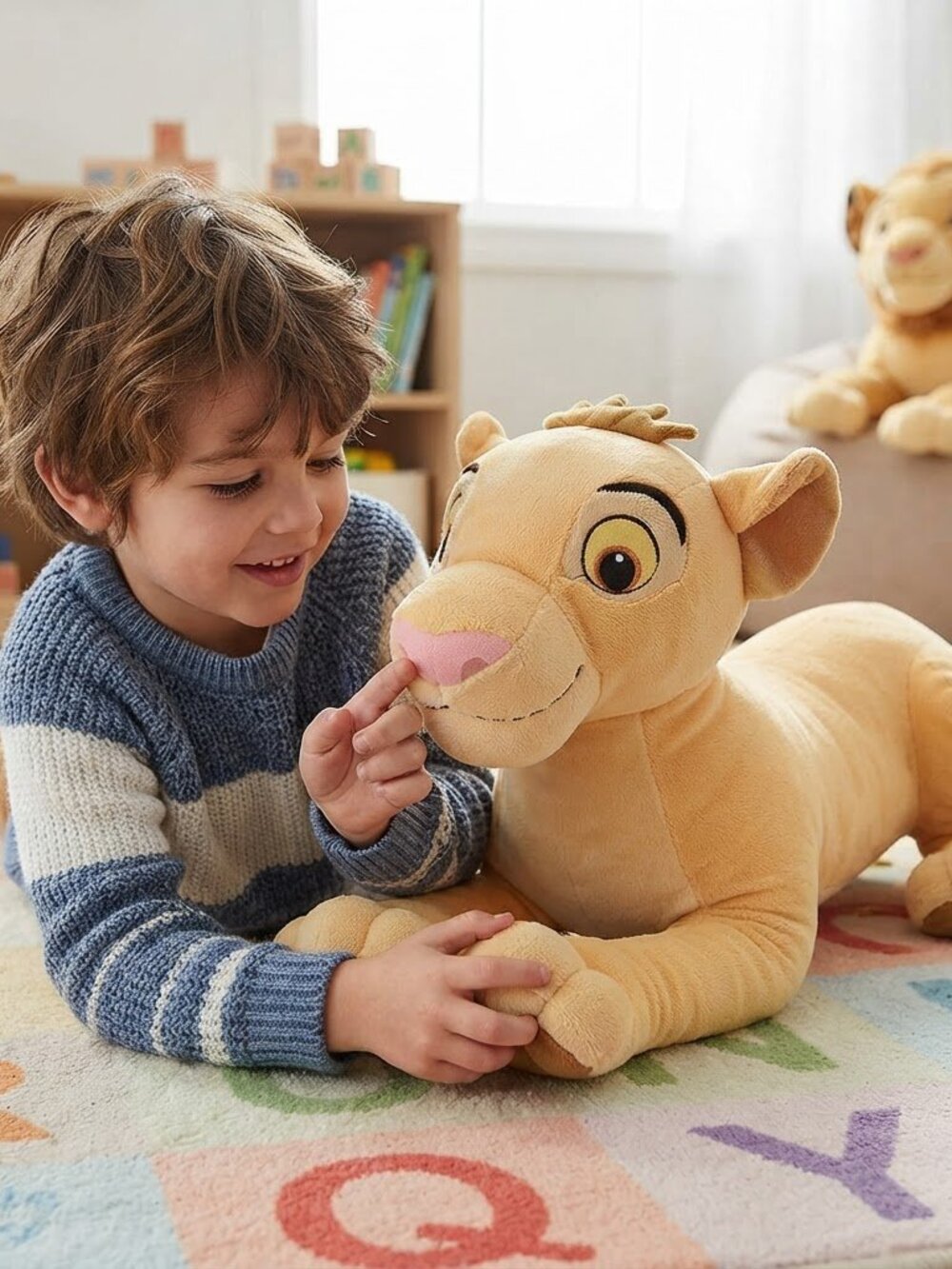 Simba DISNEY Large Plush The LION KING Tufts on Head Tail Stuffed Animal Toy BIG